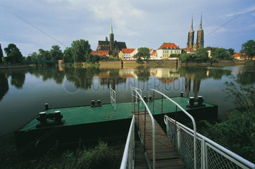 Polen - Schlesien: Breslau - Wroclaw  Dominsel auf der Oder