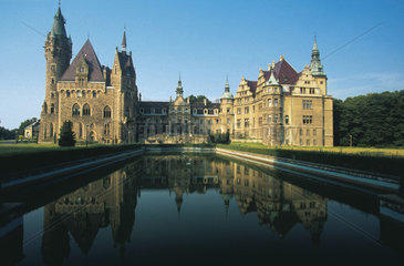 Polen - Schlesien: Schloss Moschen