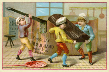Werbung fuer Suchard Schokolade  Reklamebild  1899