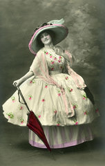 historische Modefotografie -weibliches Modell