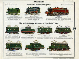 Maerklin Uhrwerk-Lokomotiven  1934