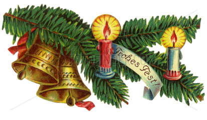 Frohes Fest  Weihnachtsdeko  Oblate  1910