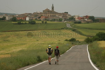 zwei Pilger auf dem Jakobsweg - Camino de Santiago