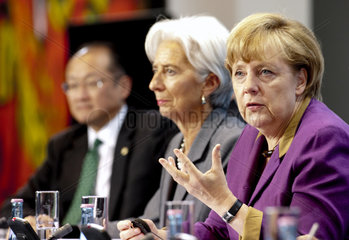 Yong Kim + Lagarde + Merkel