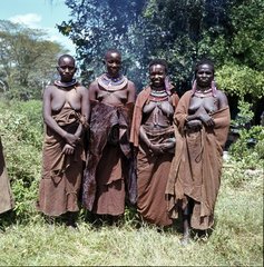 vier afrikanische Frauen posieren