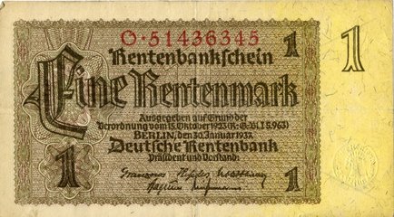 Rentenbankschein Berlin  den 30. Januar 1937