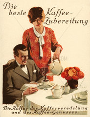 Kaffeewerbung  Ehepaar  Kaffeetrinken  1928
