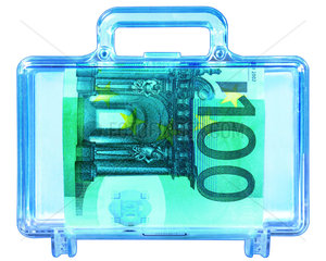 Geldkoffer  transparent  100 Euro