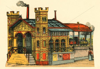 Bahnhof  Illustration  um 1865