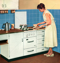 Werbung fuer AEG Elektroherd  1957