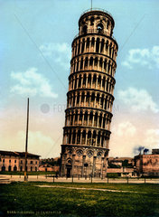 Der Schiefe Turm von Pisa  um 1899