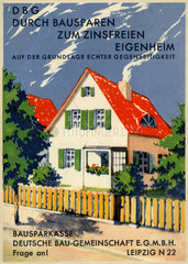 Werbung fuer Bausparen  um 1929