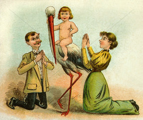 Karikatur Kinderwunsch  1900