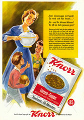Werbung fuer Knorr Linsensuppe  1959