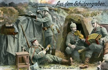 deutsche Soldaten an der Front  1. Weltkrieg