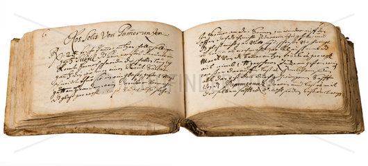 uraltes handgeschriebenes Kochbuch  um 1760
