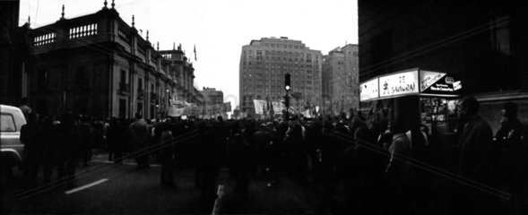 Kundgebung vor La Moneda