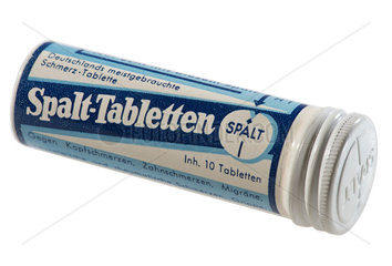 Spalt-Tabletten  altes Tablettenroehrchen  1963