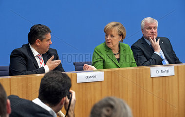 Gabriel + Merkel + Seehofer