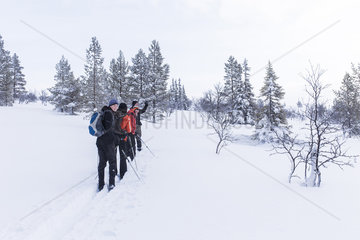 Backcountry-Skitour auf dem Groevelsjoefjaell zur Oskarstugan.