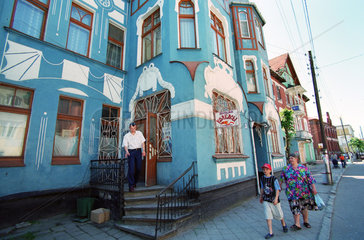 Ein altes Haus im Jugendstil aus deutschen Zeiten in Selenogradsk (Cranz)  Russland
