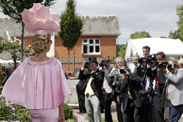 Royal Ascot  Fashion on Ladies Day  photographers have a focus on actress Natalia Kapchuk