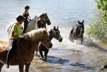 Oberoderwitz  Pferd ist beim Baden im See reiterlos geworden