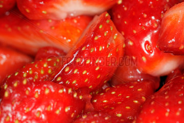 Erdbeeren in eine Schale