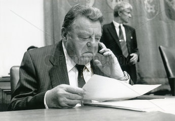 Franz Josef Strauss  Bayerischer Ministerpraesident  1987