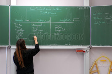 Breisach am Rhein  Deutschland  Deutschunterricht in einer Grundschulklasse