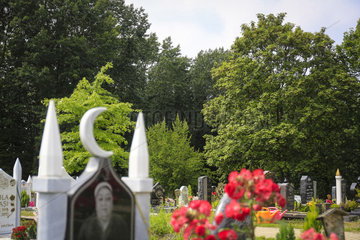 Essen  Ruhrgebiet  Hallopark  muslimischer Teil des Friedhofs am Hallo