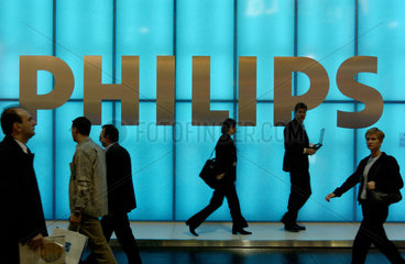Schriftzug der Philips GmbH  Cebit