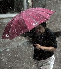 China  Sommerregen mit Ueberschwemmungen