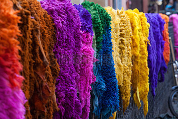 Sheep furs drying in Medina - Marrakesh