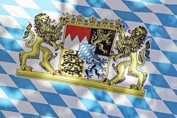 Hannover  Fahne des Bundeslandes Bayern