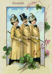 Mann mit zwei Frauen  Freundinnen  1901