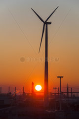 Windkraftanlagen Im Hamburger Hafen