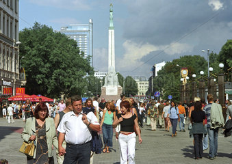 Freiheitsdenkmal im Stadtzentrum in Riga  Lettland
