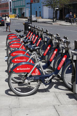 Santander cycles station in London