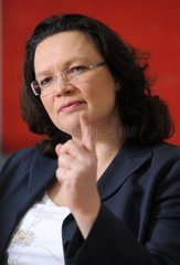 Berlin  Deutschland  Andrea Nahles  Generalsekretaerin der SPD