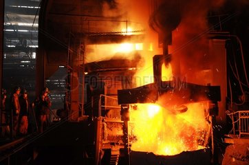 China  Stahlwerk in Dalian  Liaoning Provinz