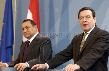 Mubarak + Schroeder