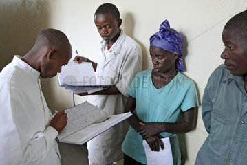 Goma  Demokratische Republik Kongo  Patienten-Daten werden aufgenommen