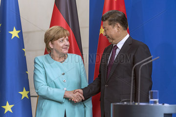 Merkel + Xi Jinping