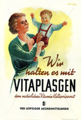 Werbung fuer Vitaminpraeparat  DDR  1957