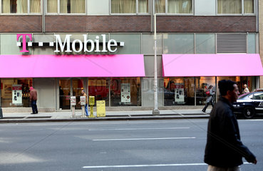 New York City  USA  T-Mobile Geschaeft in New York City
