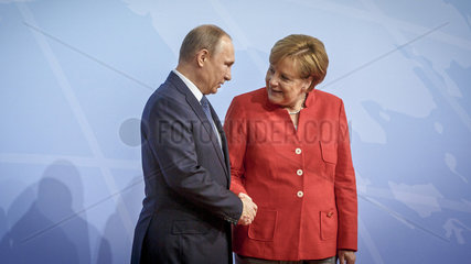 Wladimir Putin  Praesident der Russischen Foederation und Angela Merkel (CDU)  Bundeskanzlerin  CDU-Vorsitzende