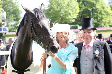 Royal Ascot  The Fugue with owner Sir Andrew Lloyd-Webber and his wife Madeleine Gurdon after winning the Prince of Wales's Stakes