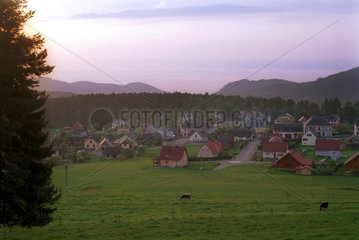 Das Dorf Aubure in den Vogesen (Elsass)