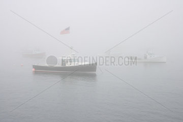 Bar Harbor  USA  Sportboote liegen im Hafen